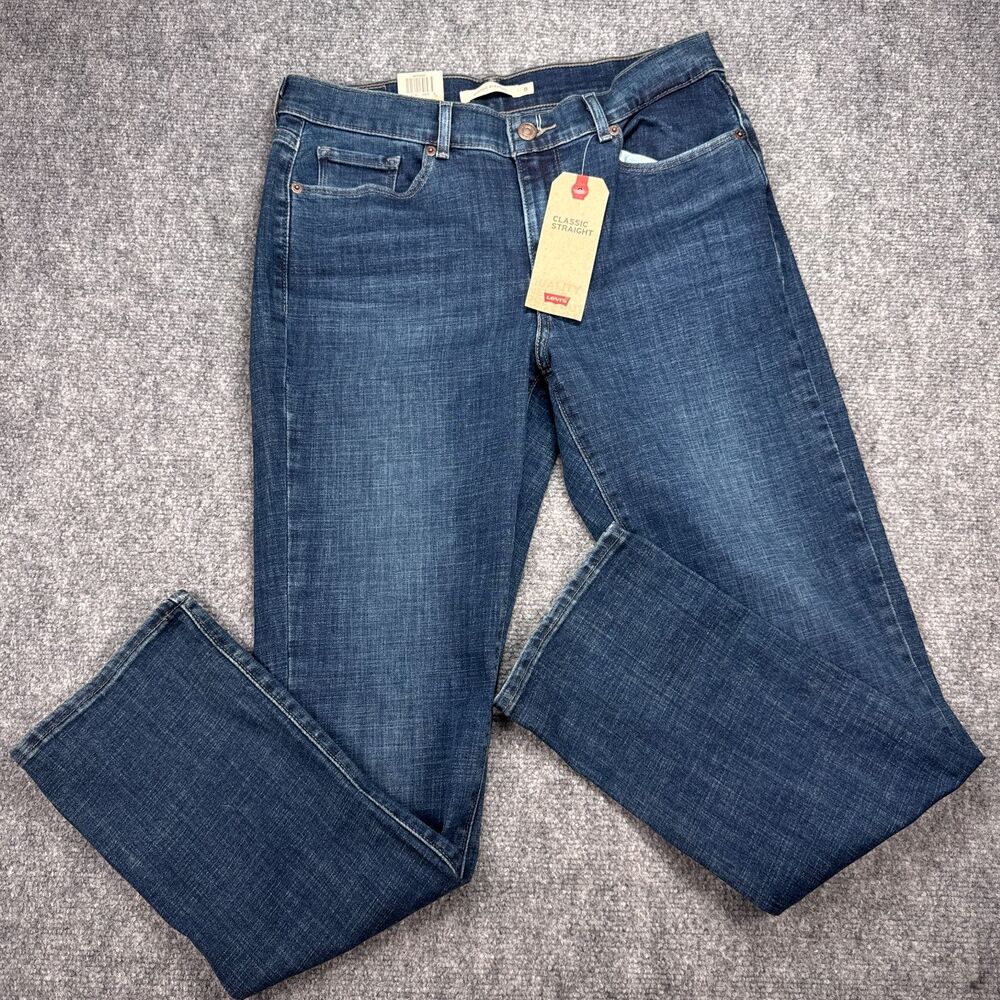 NWT Levi's 392500002 Womens Classic Straight Fit Jeans Seattle Blues 8 29/30